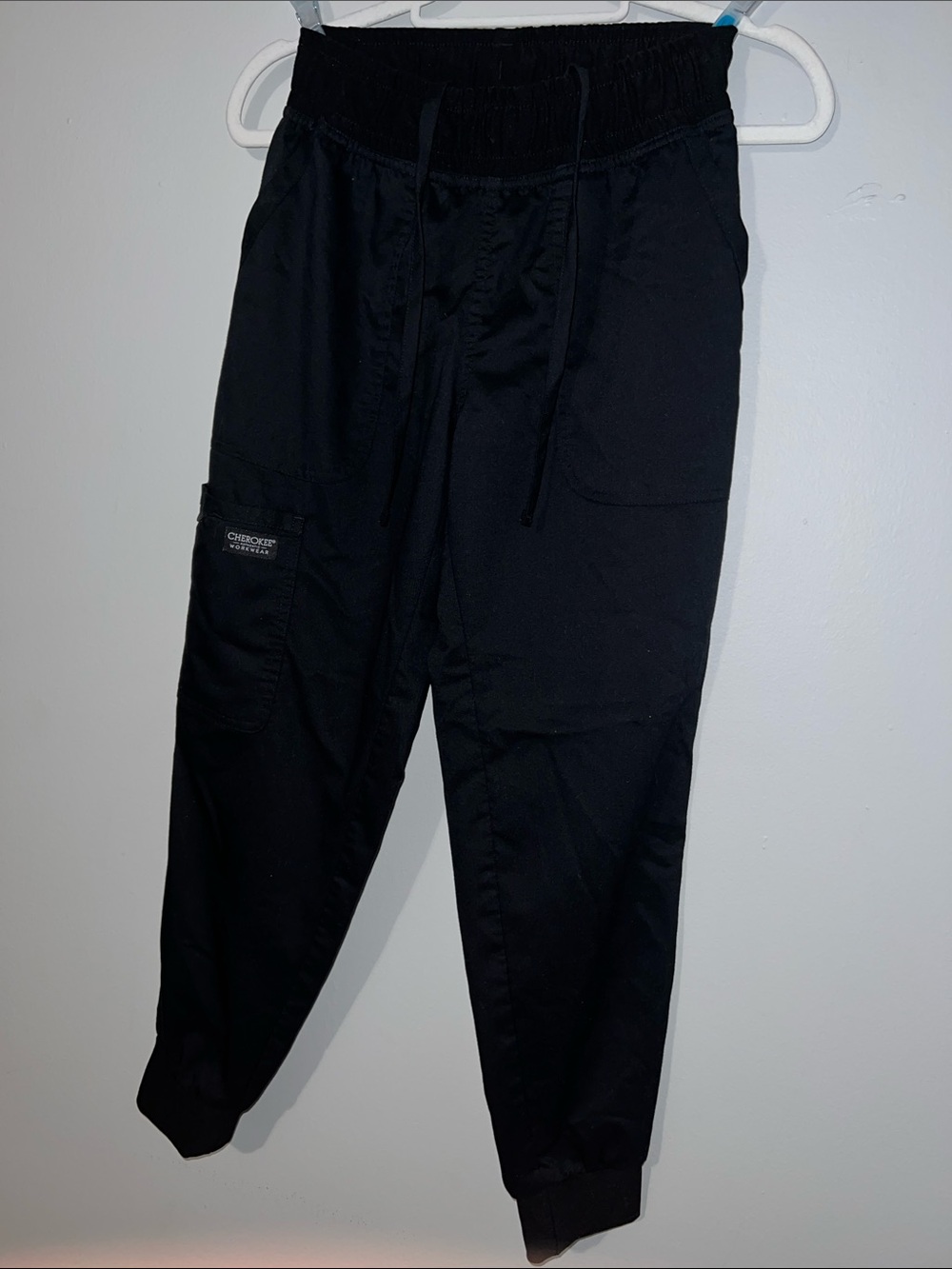 Cherokee WW115P Black Women’s Size PXS Cargo Drawstring Jogger Scrub